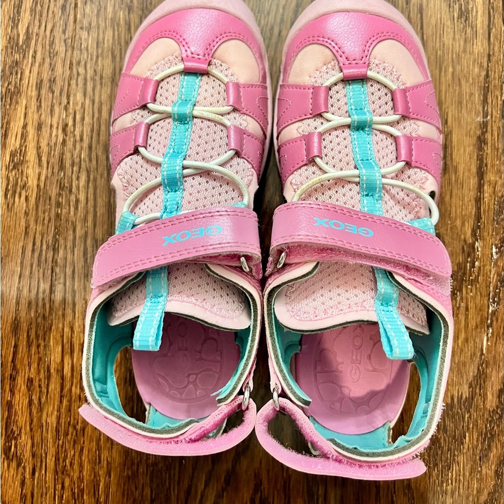 Geox Kids Pink and Teal Sandals